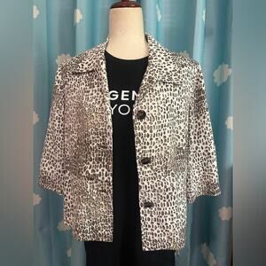 1-Pendleton linen and rayon animal print jacket- M